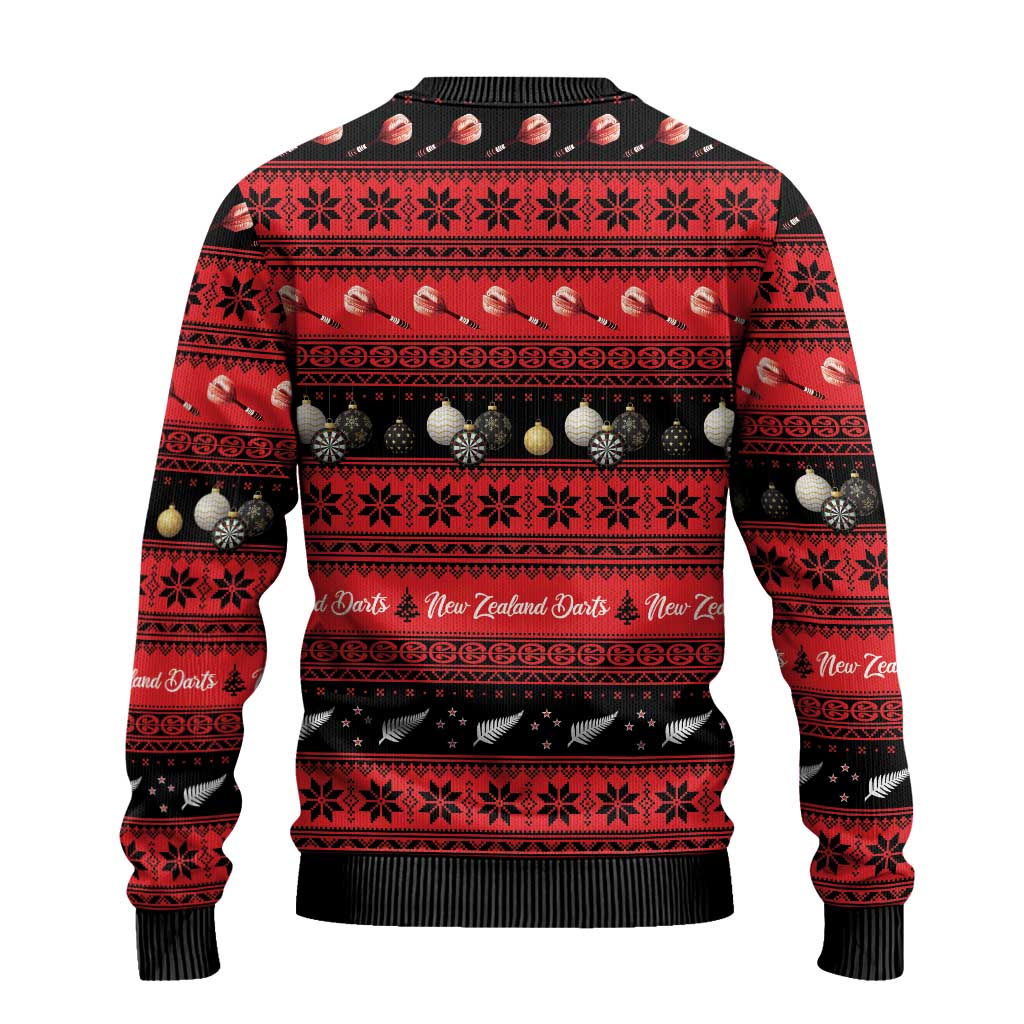 New Zealand Darts Christmas Ugly Christmas Sweater Merry Xmas Aotearoa Maori Red - Aussie Hoodie