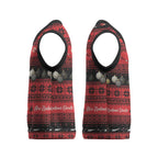 New Zealand Darts Christmas Knitted V-Neck Vest Merry Xmas Aotearoa Maori Red - Aussie Hoodie