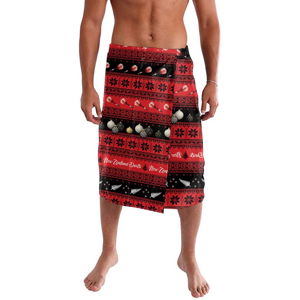 New Zealand Darts Christmas Lavalava Merry Xmas Aotearoa Maori Red - Aussie Hoodie