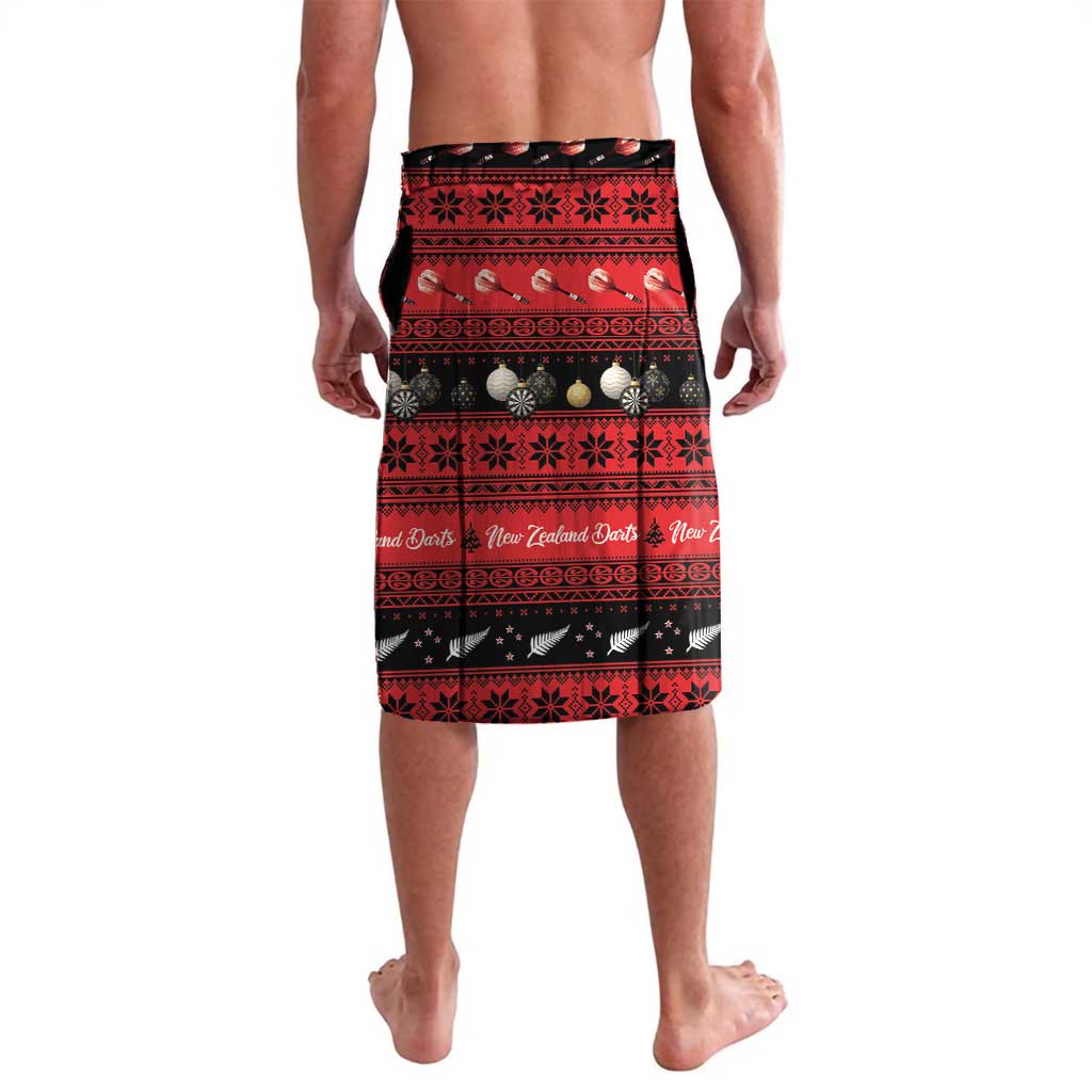 New Zealand Darts Christmas Lavalava Merry Xmas Aotearoa Maori Red - Aussie Hoodie