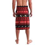 New Zealand Darts Christmas Lavalava Merry Xmas Aotearoa Maori Red - Aussie Hoodie