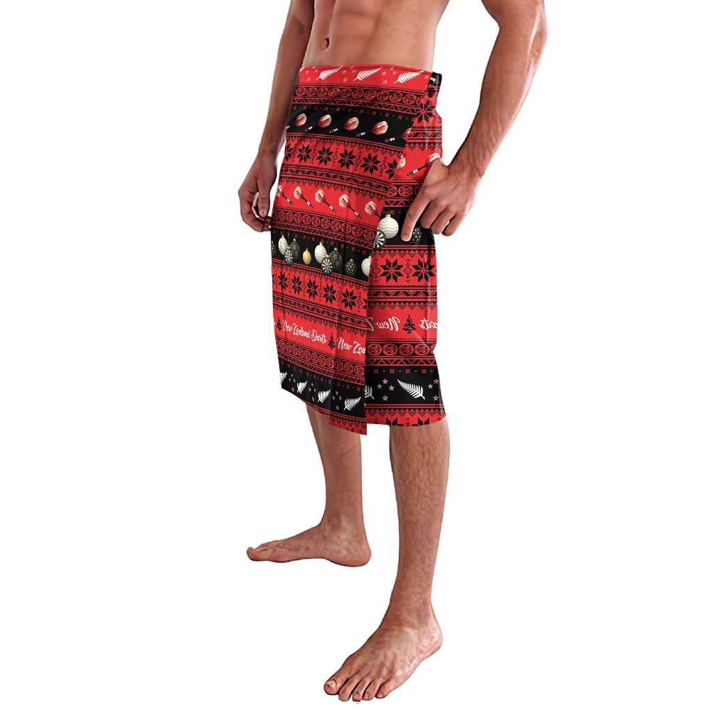 New Zealand Darts Christmas Lavalava Merry Xmas Aotearoa Maori Red - Aussie Hoodie
