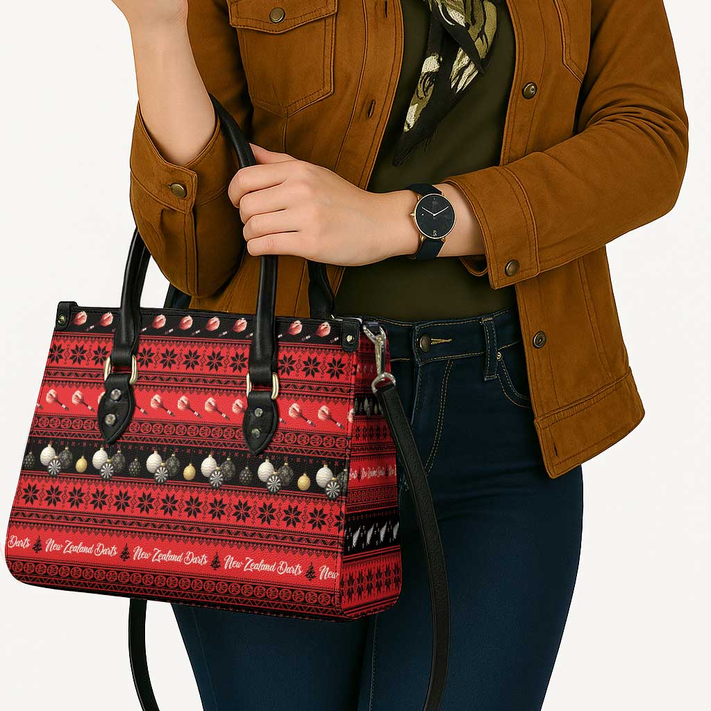 New Zealand Darts Christmas Leather Bag Merry Xmas Aotearoa Maori Red - Aussie Hoodie
