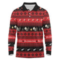 New Zealand Darts Christmas Long Sleeve Polo Shirt Merry Xmas Aotearoa Maori Red - Aussie Hoodie