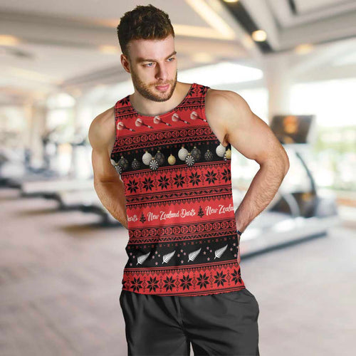 New Zealand Darts Christmas Men Tank Top Merry Xmas Aotearoa Maori Red - Aussie Hoodie