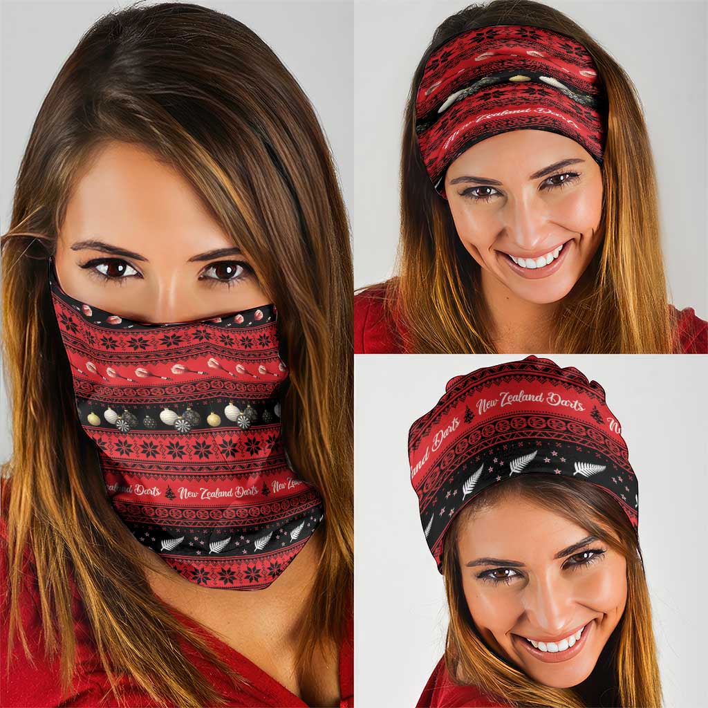 New Zealand Darts Christmas Neck Gaiter Merry Xmas Aotearoa Maori Red - Aussie Hoodie