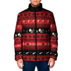 New Zealand Darts Christmas Padded Jacket Merry Xmas Aotearoa Maori Red - Aussie Hoodie
