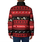 New Zealand Darts Christmas Padded Jacket Merry Xmas Aotearoa Maori Red - Aussie Hoodie