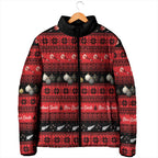 New Zealand Darts Christmas Padded Jacket Merry Xmas Aotearoa Maori Red - Aussie Hoodie