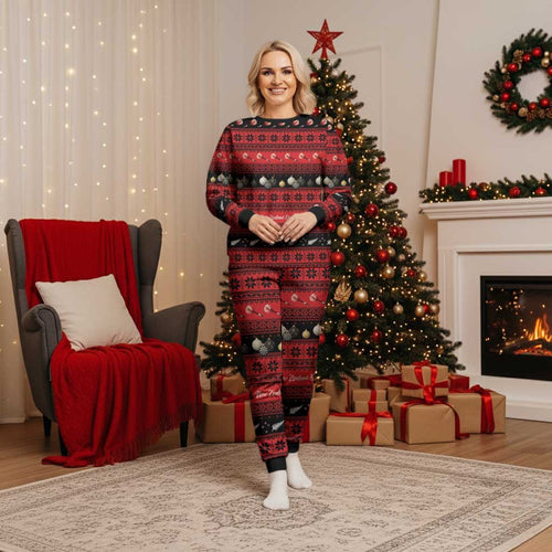 New Zealand Darts Christmas Pajama Set Merry Xmas Aotearoa Maori Red - Aussie Hoodie