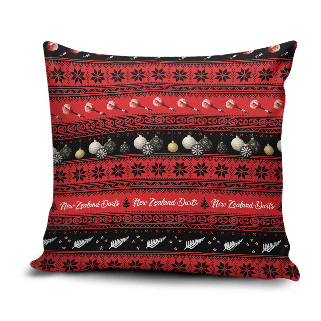 New Zealand Darts Christmas Pillow Cover Merry Xmas Aotearoa Maori Red - Aussie Hoodie