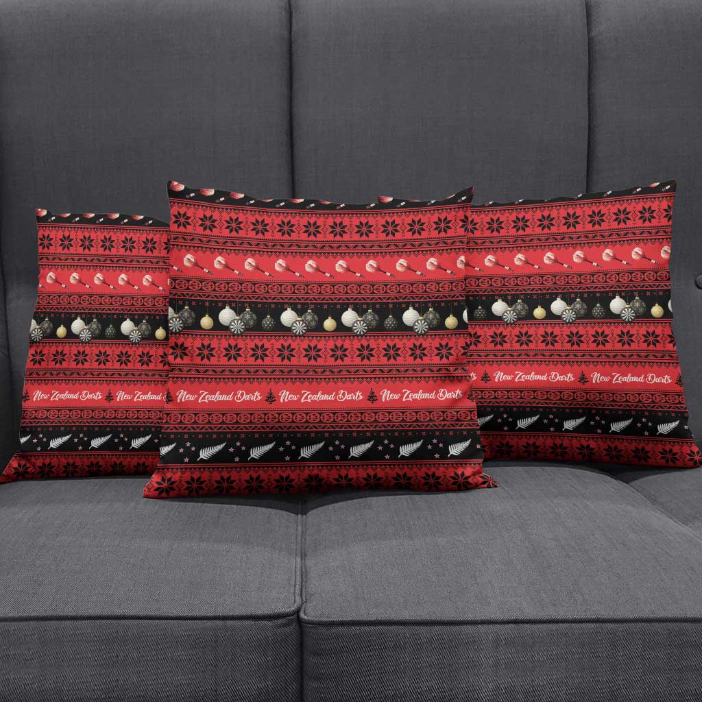 New Zealand Darts Christmas Pillow Cover Merry Xmas Aotearoa Maori Red - Aussie Hoodie