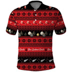 New Zealand Darts Christmas Polo Shirt Merry Xmas Aotearoa Maori Red - Aussie Hoodie