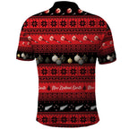 New Zealand Darts Christmas Polo Shirt Merry Xmas Aotearoa Maori Red - Aussie Hoodie