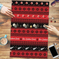 New Zealand Darts Christmas Puzzle Merry Xmas Aotearoa Maori Red - Aussie Hoodie
