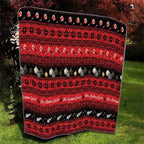 New Zealand Darts Christmas Quilt Merry Xmas Aotearoa Maori Red - Aussie Hoodie