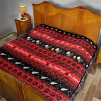 New Zealand Darts Christmas Quilt Merry Xmas Aotearoa Maori Red - Aussie Hoodie