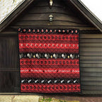 New Zealand Darts Christmas Quilt Merry Xmas Aotearoa Maori Red - Aussie Hoodie