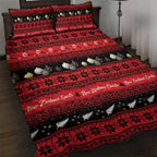 New Zealand Darts Christmas Quilt Bed Set Merry Xmas Aotearoa Maori Red - Aussie Hoodie