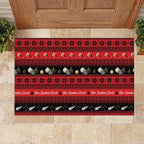 New Zealand Darts Christmas Rubber Doormat Merry Xmas Aotearoa Maori Red - Aussie Hoodie