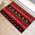 New Zealand Darts Christmas Rubber Doormat Merry Xmas Aotearoa Maori Red - Aussie Hoodie