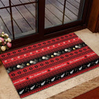 New Zealand Darts Christmas Rubber Doormat Merry Xmas Aotearoa Maori Red - Aussie Hoodie