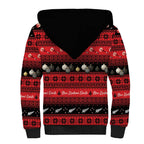 New Zealand Darts Christmas Sherpa Hoodie Merry Xmas Aotearoa Maori Red - Aussie Hoodie