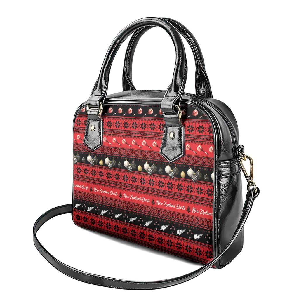New Zealand Darts Christmas Shoulder Handbag Merry Xmas Aotearoa Maori Red - Aussie Hoodie