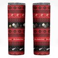 New Zealand Darts Christmas Skinny Tumbler Merry Xmas Aotearoa Maori Red - Aussie Hoodie
