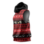 New Zealand Darts Christmas Sleeveless Hoodie Merry Xmas Aotearoa Maori Red - Aussie Hoodie