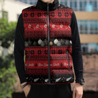 New Zealand Darts Christmas Sleeveless Puffer Jacket Merry Xmas Aotearoa Maori Red - Aussie Hoodie