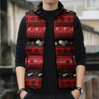 New Zealand Darts Christmas Sleeveless Puffer Jacket Merry Xmas Aotearoa Maori Red - Aussie Hoodie