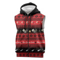 New Zealand Darts Christmas Sleeveless Zip Hoodie Merry Xmas Aotearoa Maori Red LT14
