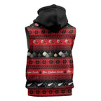 New Zealand Darts Christmas Sleeveless Zip Hoodie Merry Xmas Aotearoa Maori Red LT14