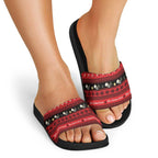 New Zealand Darts Christmas Slide Sandals Merry Xmas Aotearoa Maori Red - Aussie Hoodie