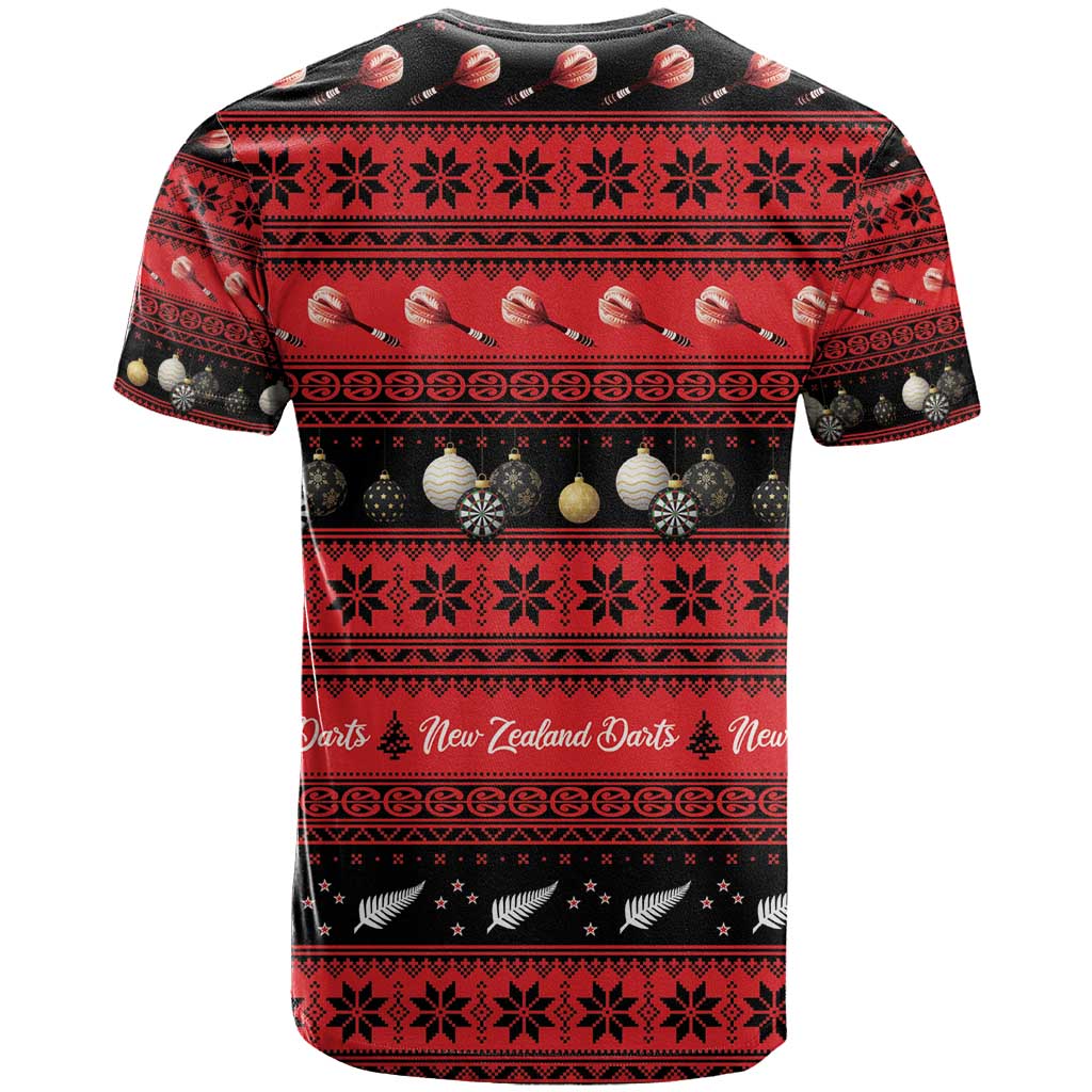New Zealand Darts Christmas T Shirt Merry Xmas Aotearoa Maori Red - Aussie Hoodie