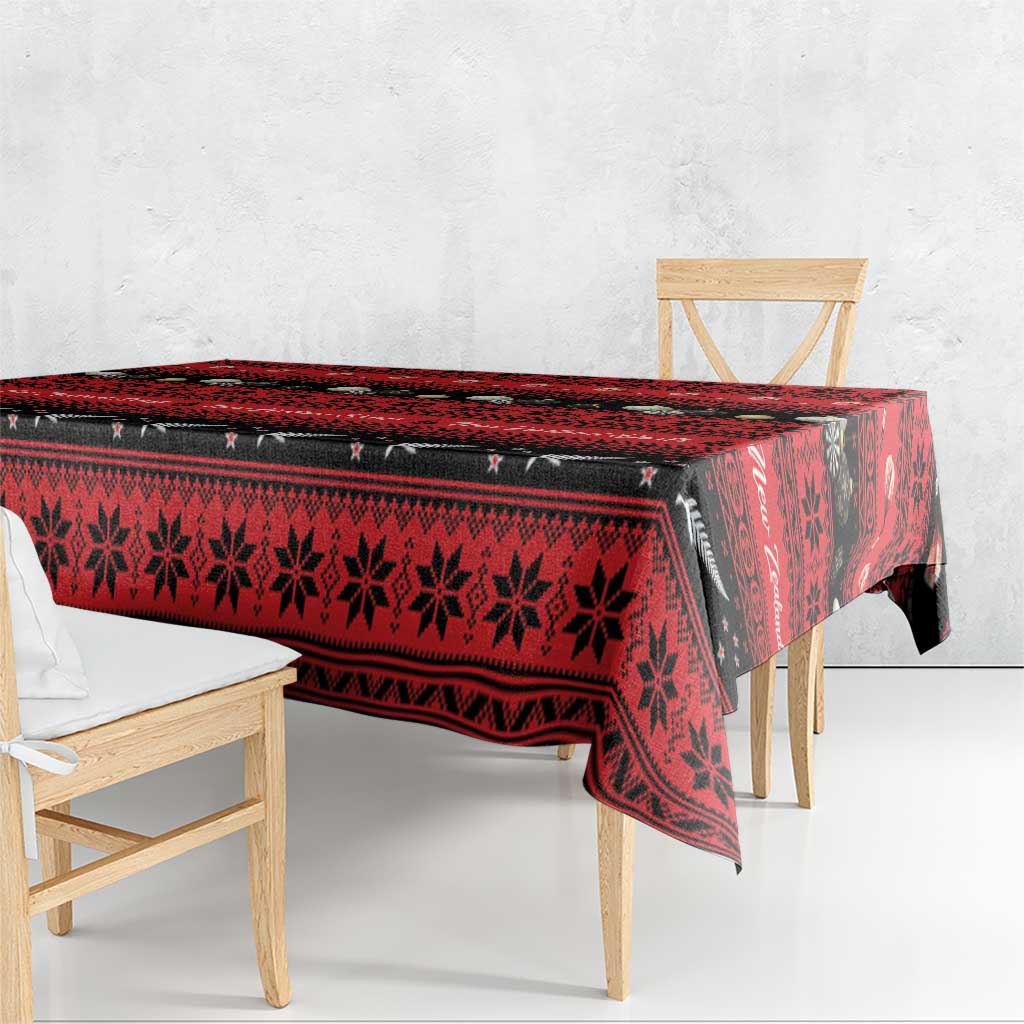New Zealand Darts Christmas Tablecloth Merry Xmas Aotearoa Maori Red - Aussie Hoodie