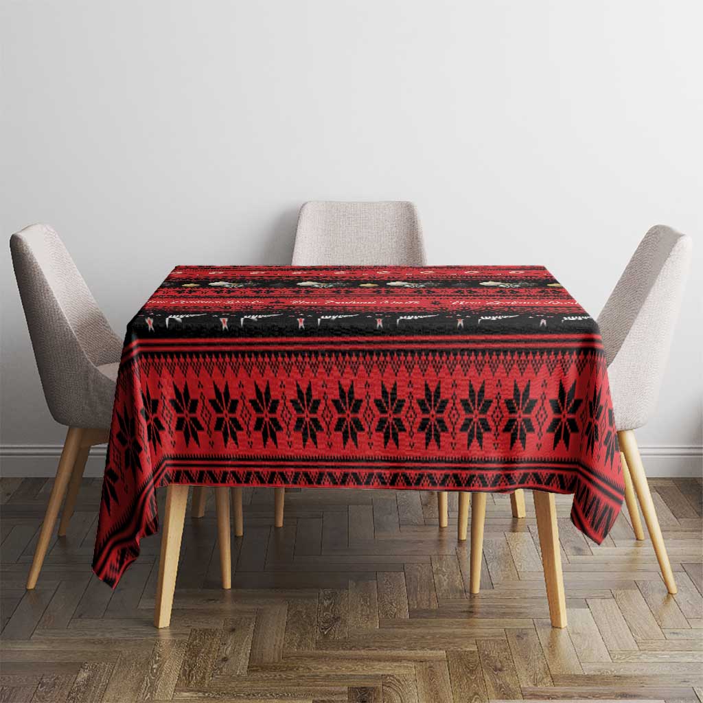 New Zealand Darts Christmas Tablecloth Merry Xmas Aotearoa Maori Red - Aussie Hoodie