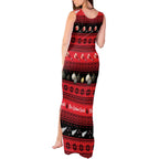 New Zealand Darts Christmas Tank Maxi Dress Merry Xmas Aotearoa Maori Red - Aussie Hoodie