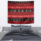 New Zealand Darts Christmas Tapestry Merry Xmas Aotearoa Maori Red - Aussie Hoodie