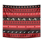 New Zealand Darts Christmas Tapestry Merry Xmas Aotearoa Maori Red - Aussie Hoodie