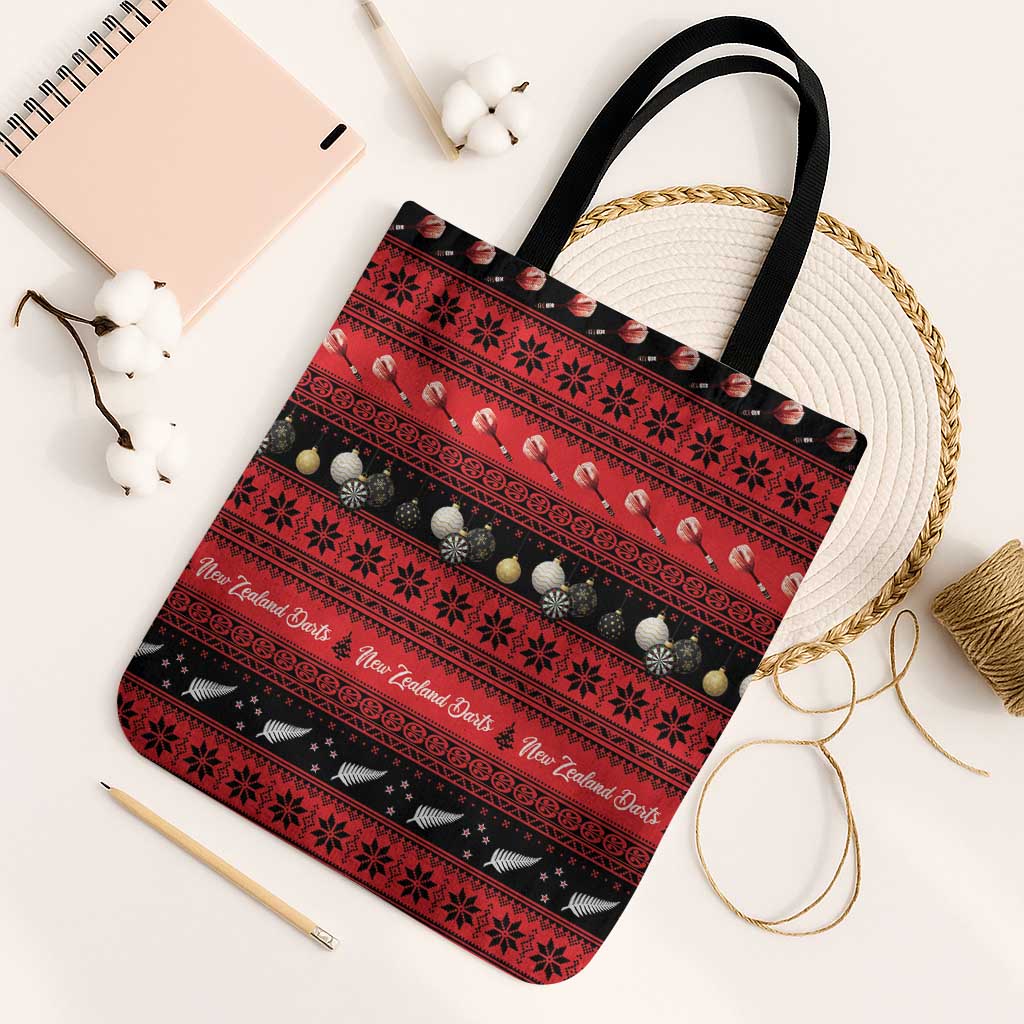 New Zealand Darts Christmas Tote Bag Merry Xmas Aotearoa Maori Red - Aussie Hoodie
