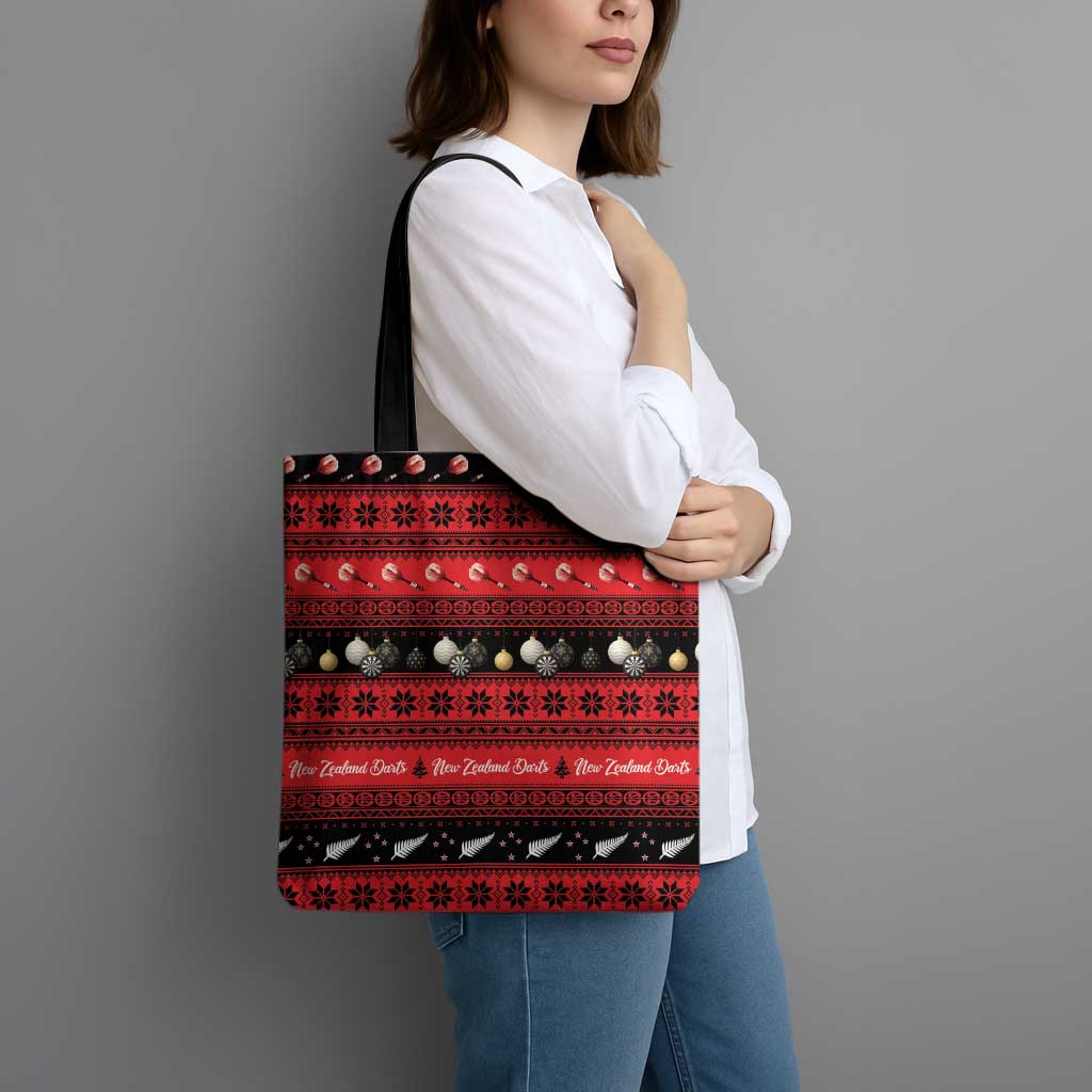 New Zealand Darts Christmas Tote Bag Merry Xmas Aotearoa Maori Red - Aussie Hoodie