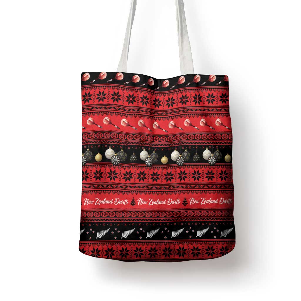 New Zealand Darts Christmas Tote Bag Merry Xmas Aotearoa Maori Red - Aussie Hoodie
