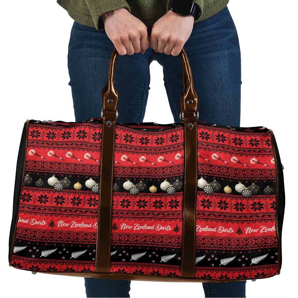 New Zealand Darts Christmas Travel Bag Merry Xmas Aotearoa Maori Red - Aussie Hoodie