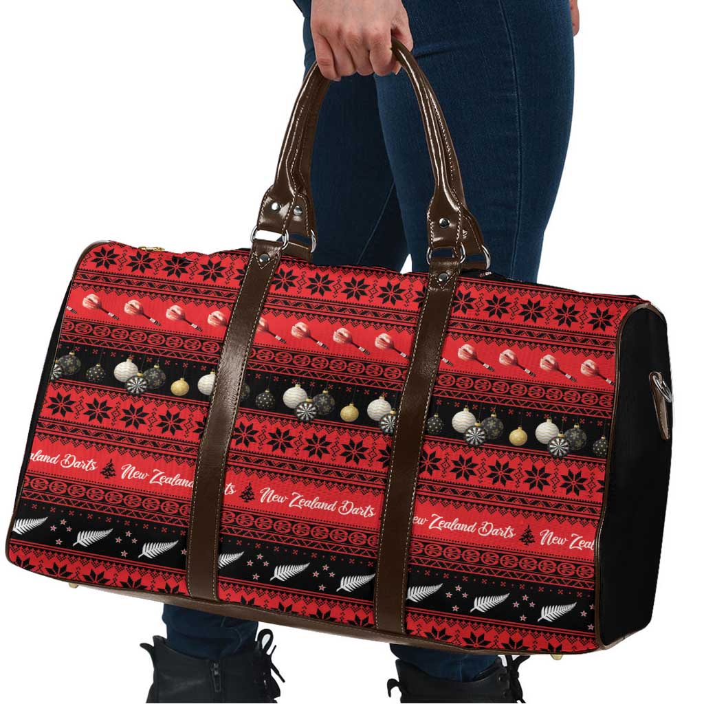 New Zealand Darts Christmas Travel Bag Merry Xmas Aotearoa Maori Red - Aussie Hoodie