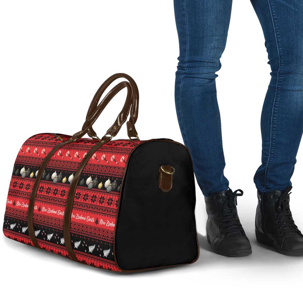 New Zealand Darts Christmas Travel Bag Merry Xmas Aotearoa Maori Red - Aussie Hoodie