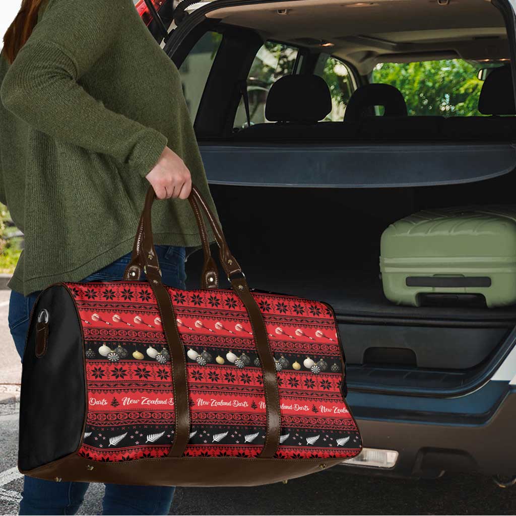 New Zealand Darts Christmas Travel Bag Merry Xmas Aotearoa Maori Red - Aussie Hoodie