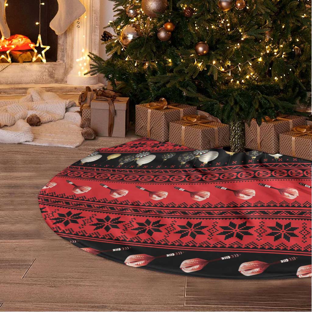 New Zealand Darts Christmas Tree Skirt Merry Xmas Aotearoa Maori Red - Aussie Hoodie