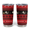 New Zealand Darts Christmas Tumbler Cup Merry Xmas Aotearoa Maori Red - Aussie Hoodie